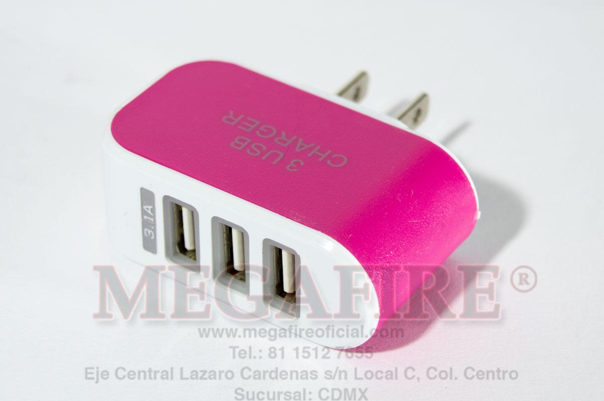 Cargador USB triple