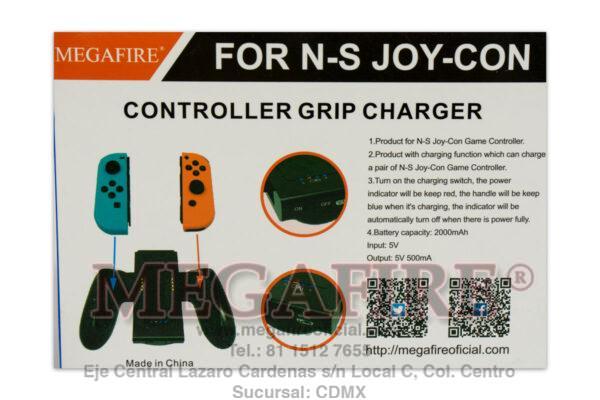 Grip cargador para control de Nintendo Switch