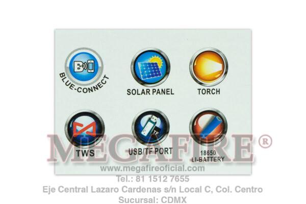 Bocina con panel solar y lámpara - 526S128